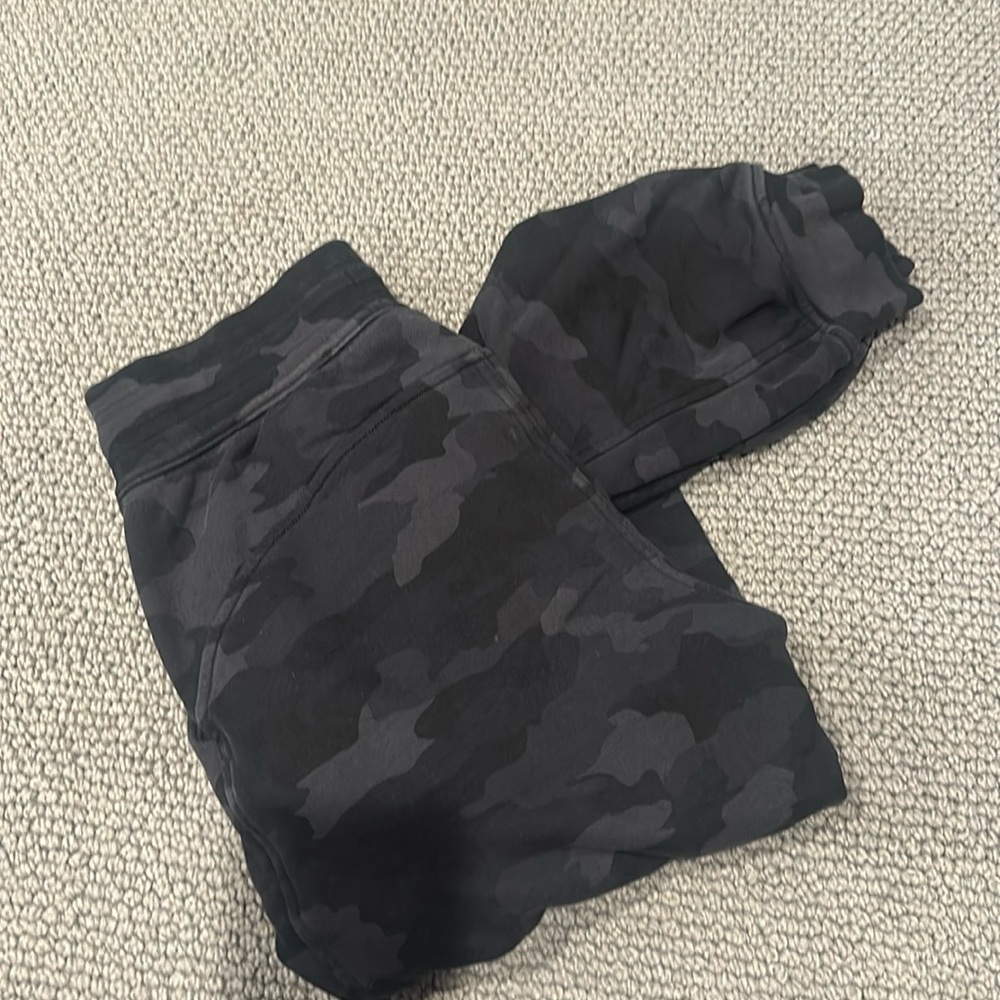 lululemon athletica Black & Charcoal Camo Track Pants